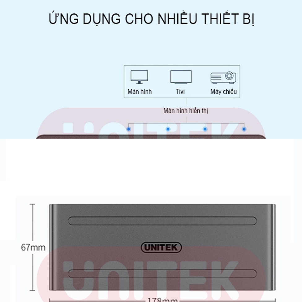 Bộ Chia HDMI 1 Ra 4 UNITEK V131A: Hỗ Trợ 4K 30Hz Và Hiển Thị 3D - Bộ Chia HDMI 1 Ra 4