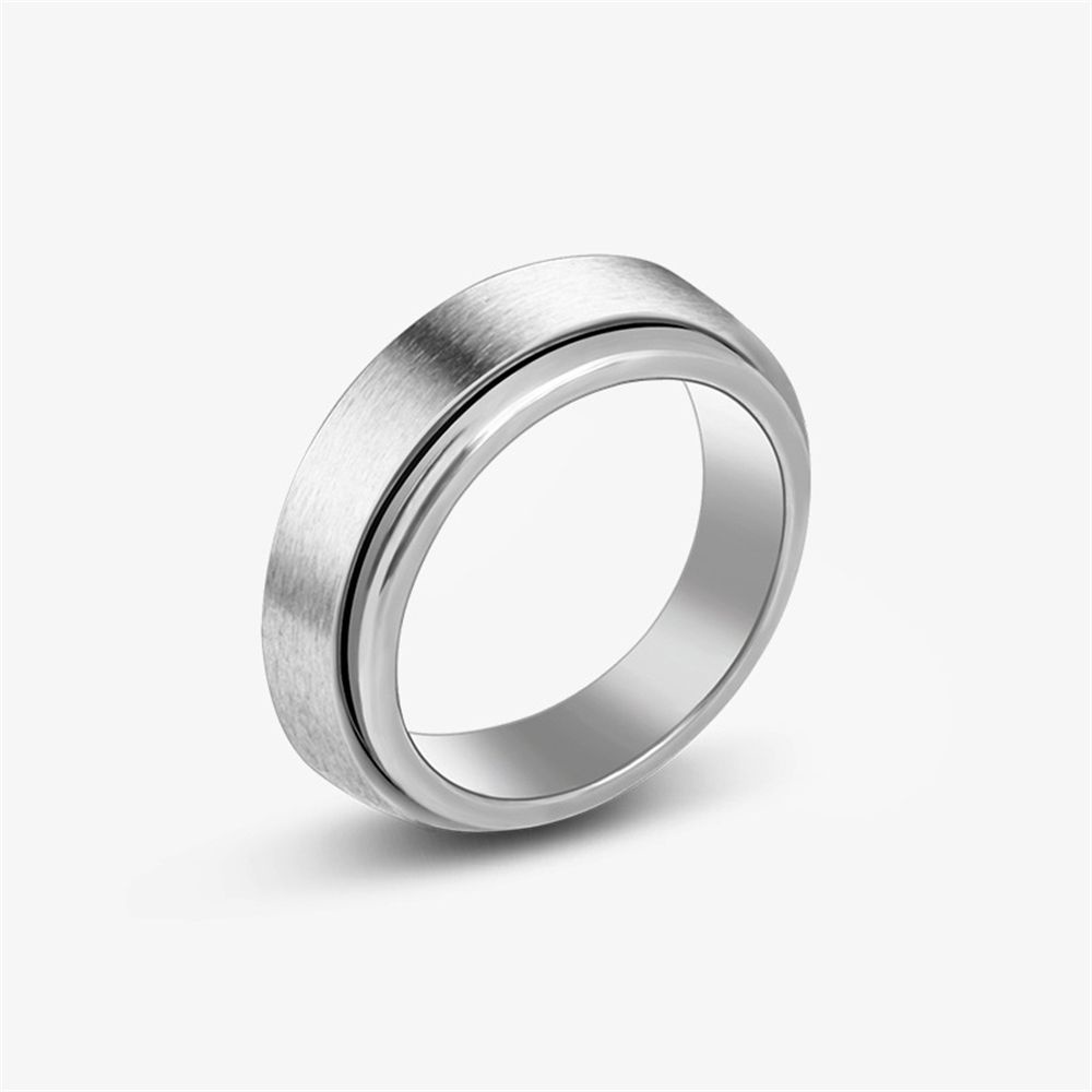 Nhẫn xoay bằng thép không gỉ phong cách punk thời trang cho nam nữ