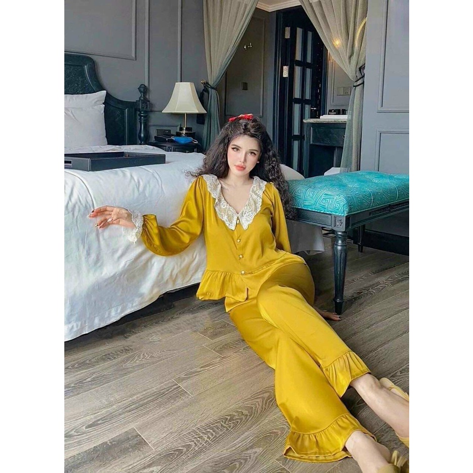 BỘ LỤA TAY DÀI VIỀN BÈO MIEMMOC HÀNG CÓ SẴN