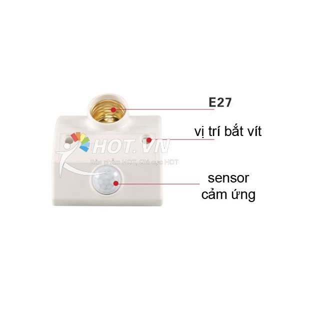 Đuôi đèn cảm ứng hồng ngoại ban đêm, tự động sáng đèn khi có người đi qua - MrPhukien