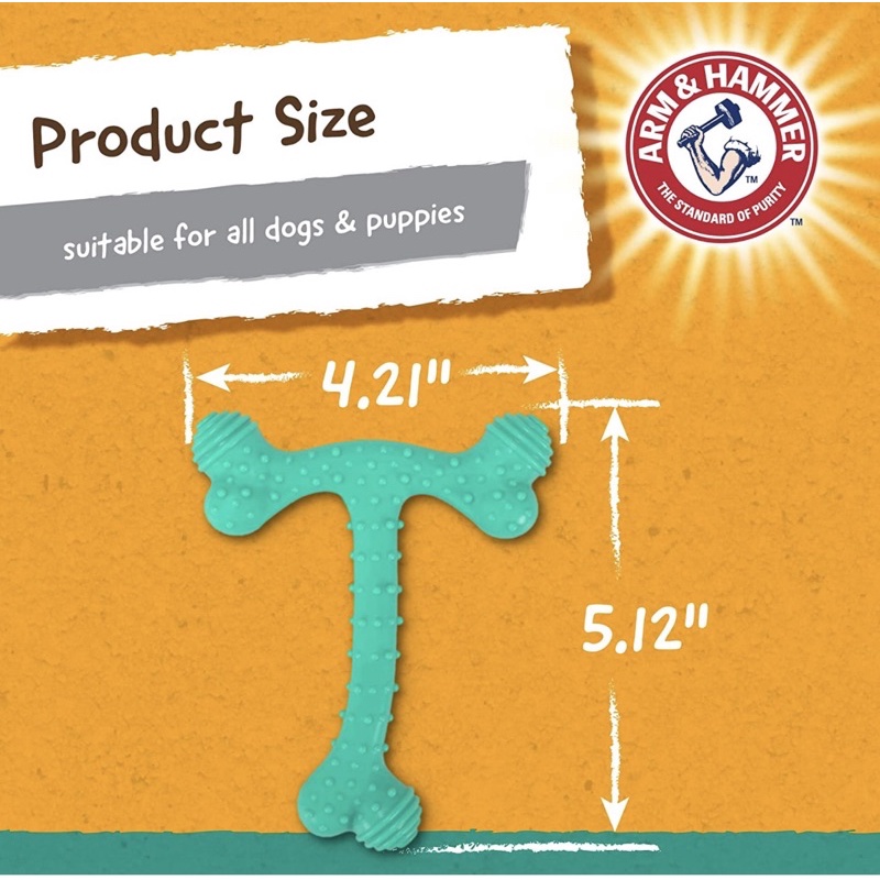 Đồ chơi nha khoa ngăn ngừa mảng bám cho chó Arm &amp; Hammer của Mỹ