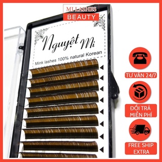 Mi nâu độ cong C,mix size