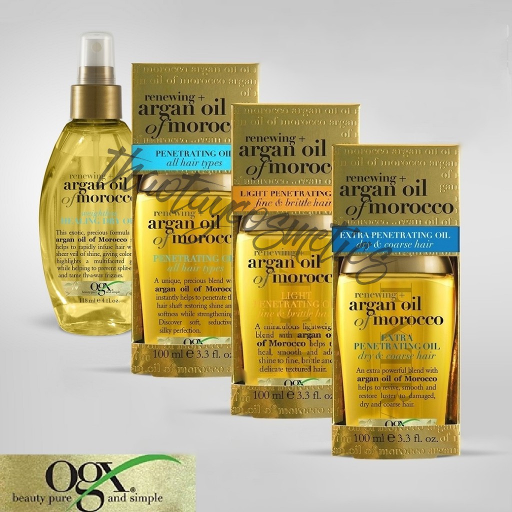 [Hàng Mỹ] Tinh dầu dưỡng tóc OGX Argan Oil of Morocco cho tóc bóng mượt và chắc khỏe