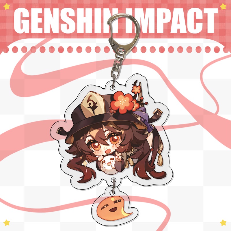 Móc khóa mica acrylic game Genshin Impact in 2 mặt chibi anime nhân vật dễ thương xinh xắn siêu rẻ (Mẫu 2)