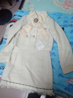 0ORDER♥️Set Áo+Váy Dạ Tweed(ảnh thật)Size S->XL