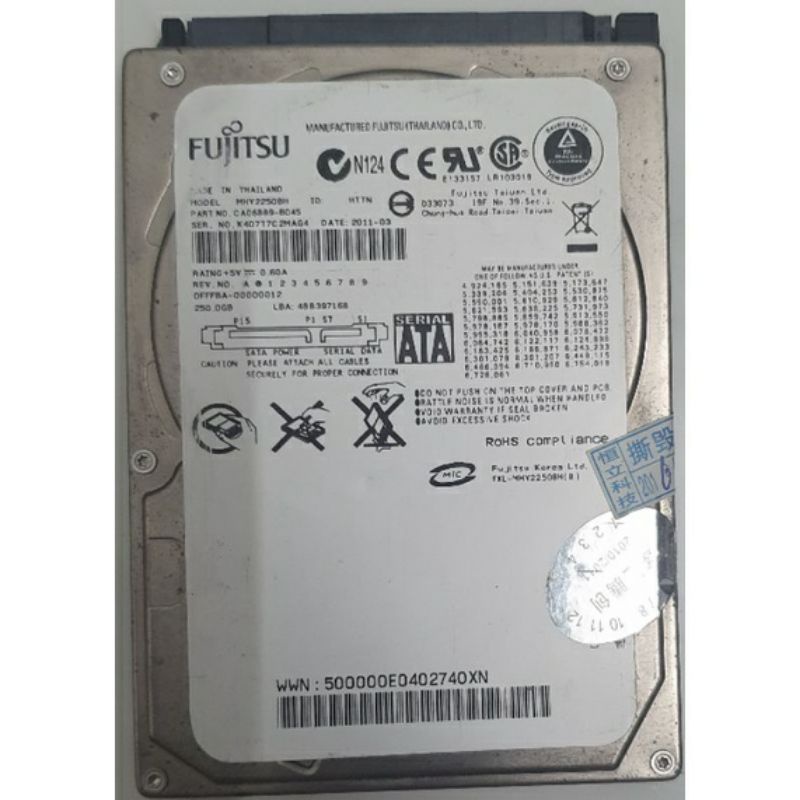 (99% mới) Ổ cứng HDD 250GB 500GB 1TB laptop 2.5inch