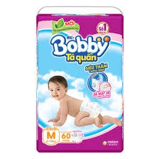 Bỉm - Tã quần Bobby size M - 60 miếng (Cho bé 6 - 10kg)