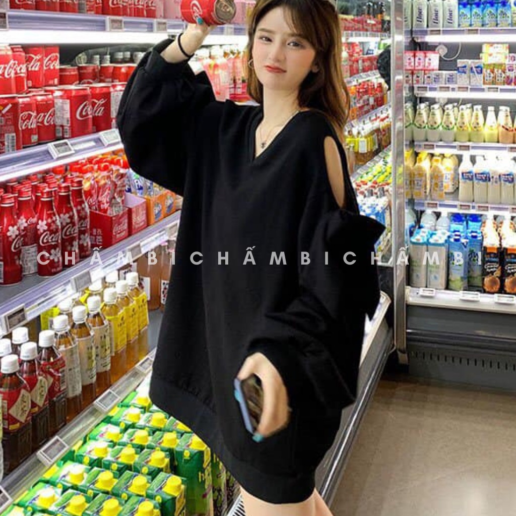 Áo Sweater Tay Phồng Nơ Form Rộng Cực Xinh Freesize<56kg - A.090 | BigBuy360 - bigbuy360.vn