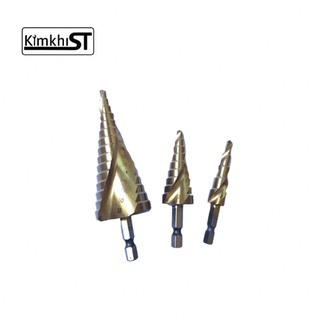 Bộ ba mũi khoan tháp rãnh xoắn kapusi nhật bản 4-12mm, 4-22mm, 4-32mm