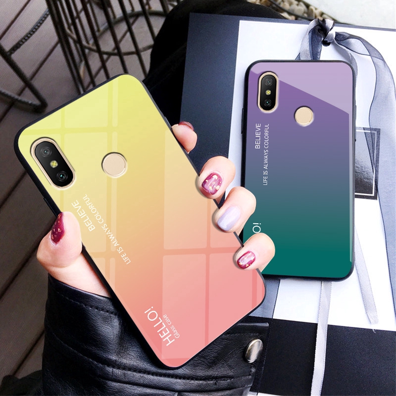 Ốp điện thoại cứng mặt kính cường lực dành cho Xiaomi Mi Mix 3 2S 2 Max 2 3