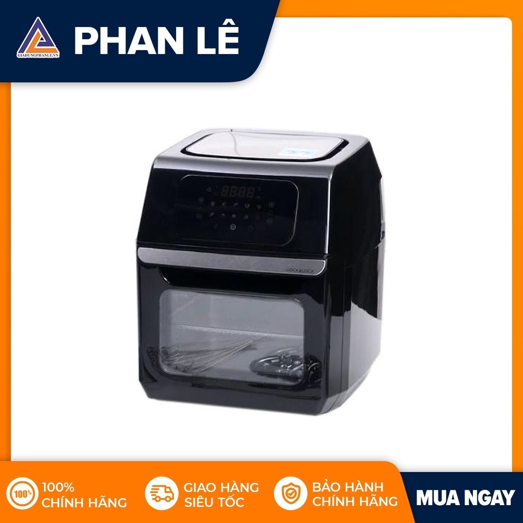 [Mã ELHADEV giảm 4% đơn 300K] Nồi chiên không dầu điện tử Lock&amp;Lock 12L EJF696BLK