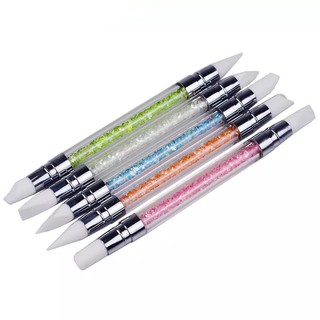 Cây silicon 2 đầu mix sticker