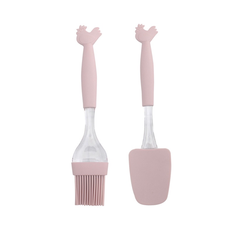 Phới dẹt và chổi quét dầu ăn hình con gà, Set 2 chiếc dễ thương