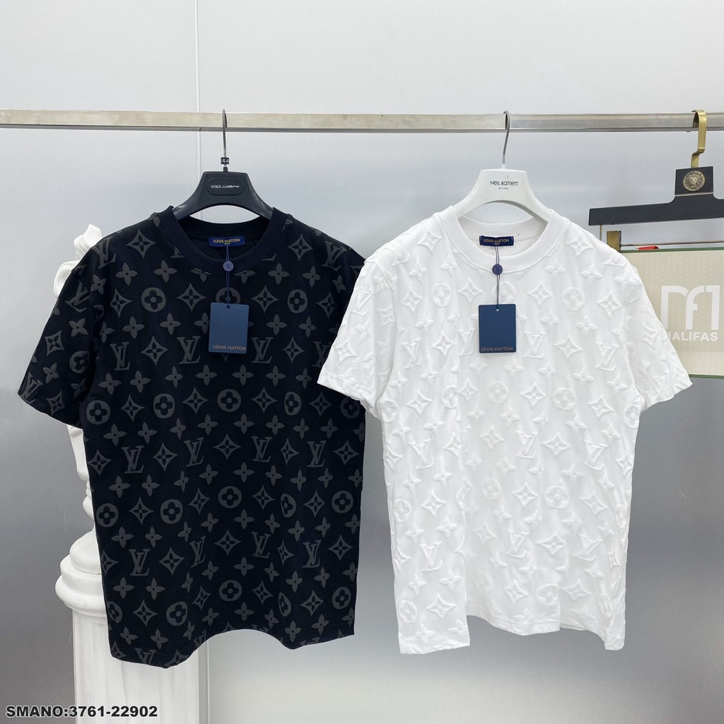 Áo Phông Nam Nữ LV  Họa Tiết In Nổi Chất Cotton Cưc Mát. Áó Thun Nam Cổ Tròn LV SPF  Cao Cấp Siêu Đẹp -MINH TÂY STORE