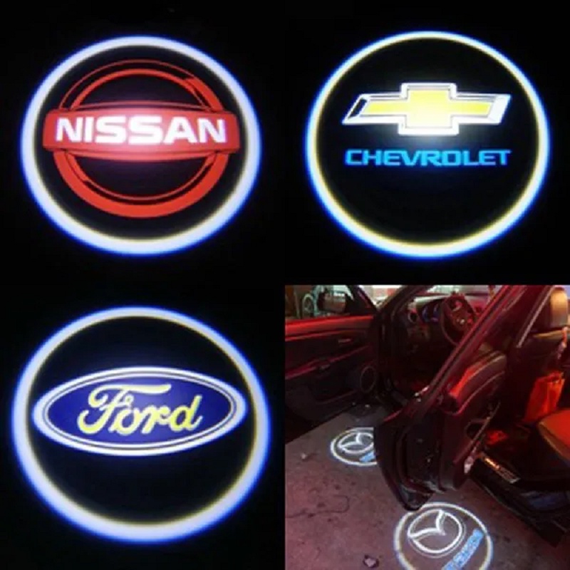 Đèn Chiếu Sáng Cửa Xe Ô Tô, Đèn Chào Mở Cửa Theo Logo Xe