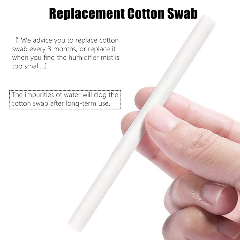 Bộ lọc tăm bông 60 cái Refill Gậy thay thế Wicks cho Máy tạo ẩm di động hỗ trợ USB cá nhân Máy tạo hương thơm