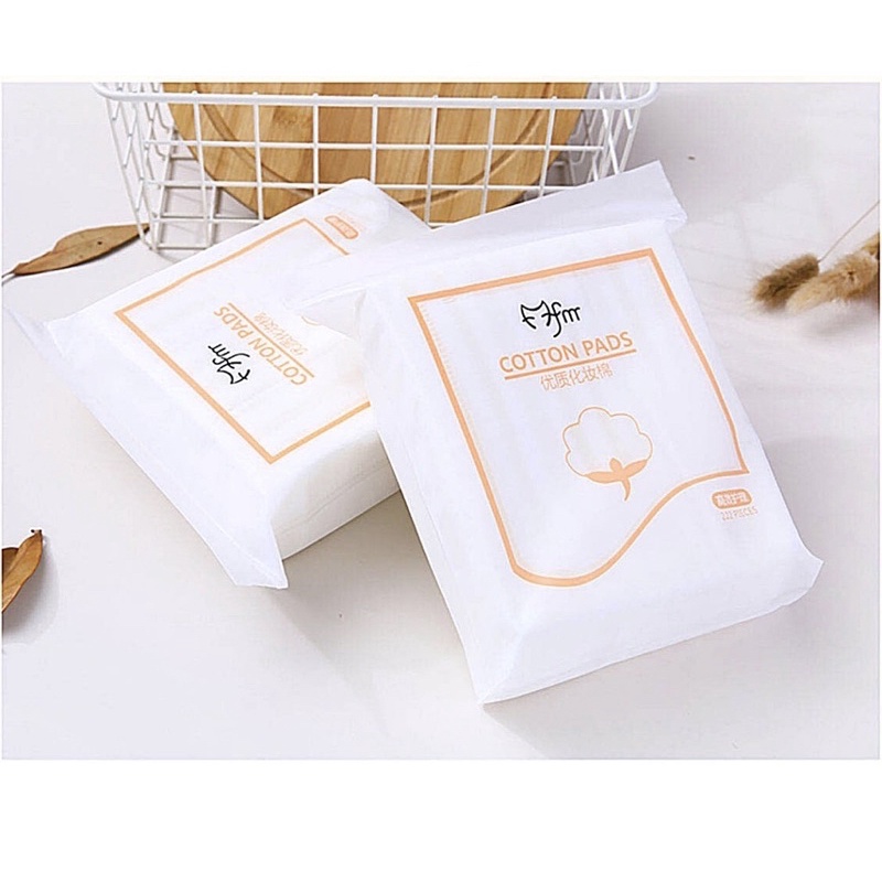 Bông Tẩy Trang 3 Lớp Cotton Pads 222 Miếng Tẩy Trang Da Mặt