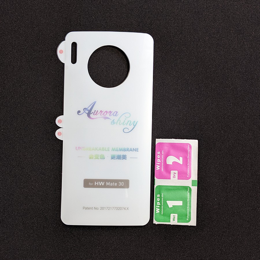 Bộ sản phẩm kính cường lực full màn - PPF mặt lưng Huawei Mate 30