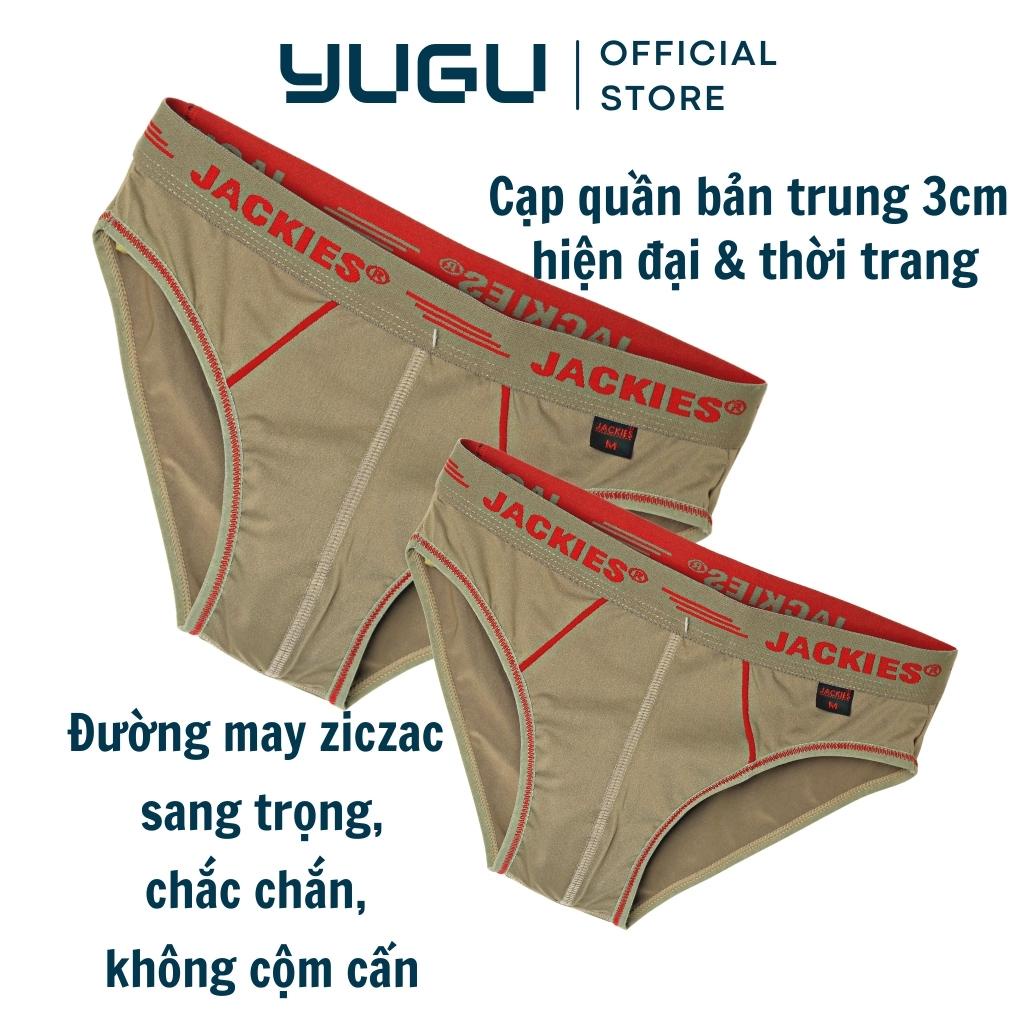 Quần lót nam thun lạnh cao cấp JACKIES S05 - YUGU - Quần sịp nam tam giác chính hãng Việt Nam 40kg-90kg,1 chiếc, che tên