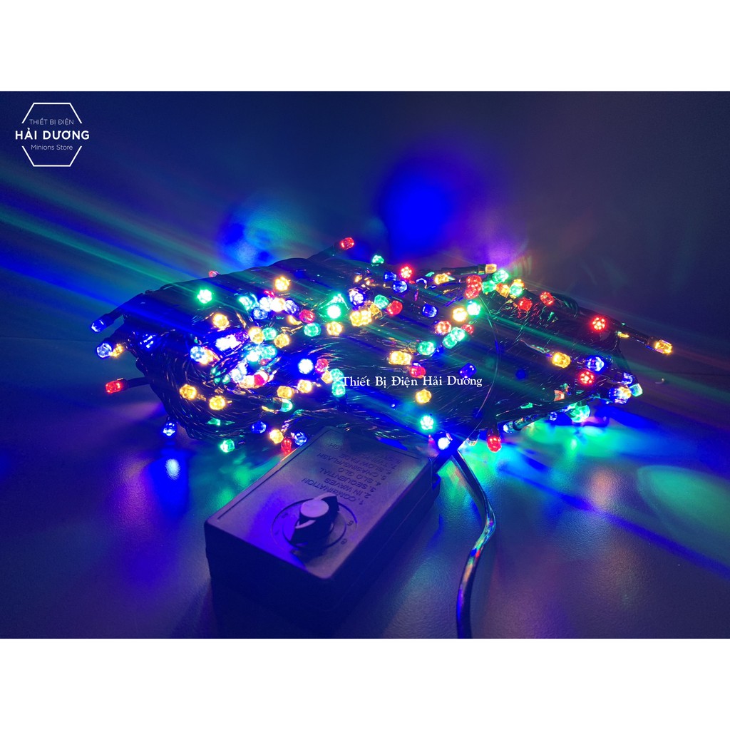 Bộ Dây đèn Led trang trí Bóng Kim Cương dài 50 mét 200 bóng - 20 mét 100 bóng - 8 chế độ nháy - bảo hành 1 năm