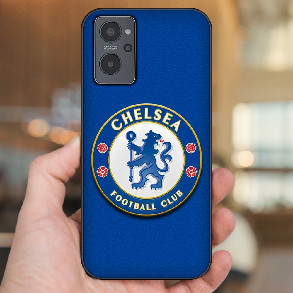 Ốp lưng Realme 9i viền đen in hình Chelsea FC