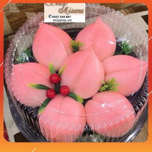Bộ 50 hộp nhựa tròn đựng bánh 20cm A024 dùng đựng thực phẩm, bánh bông lan, rau cau
