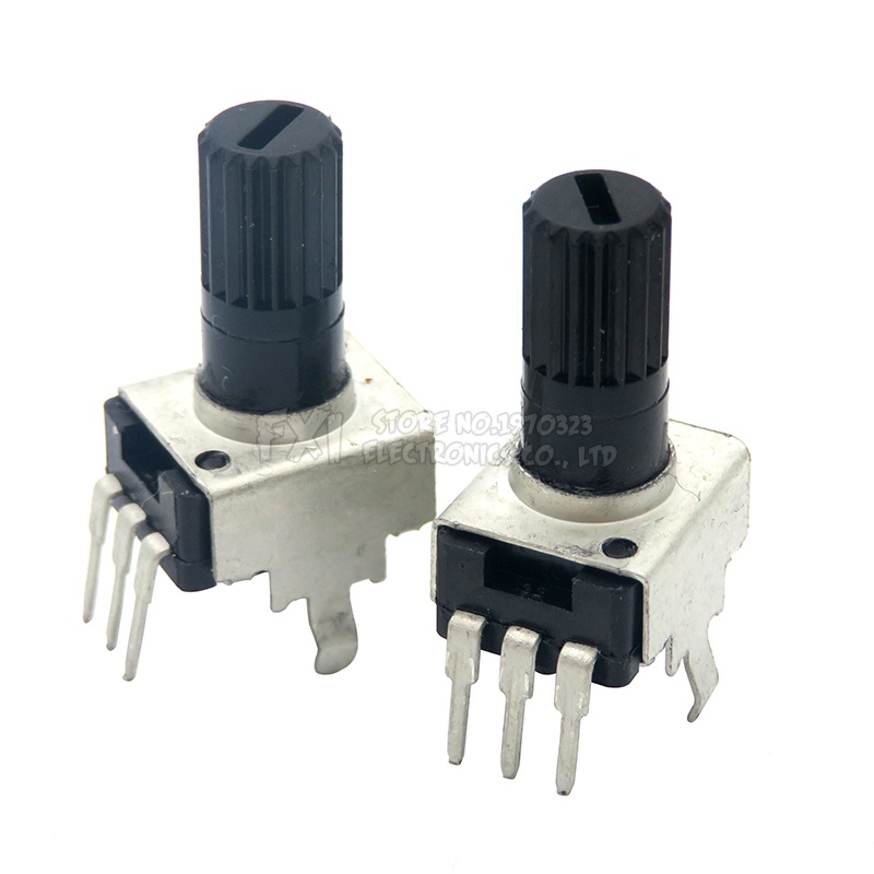 Set 10 Chiết Áp RV09 12.5mm 1k 2k 5k 10k 20k 50k 100k 0932 9 Loại 3 Chấu Chuyên Dụng