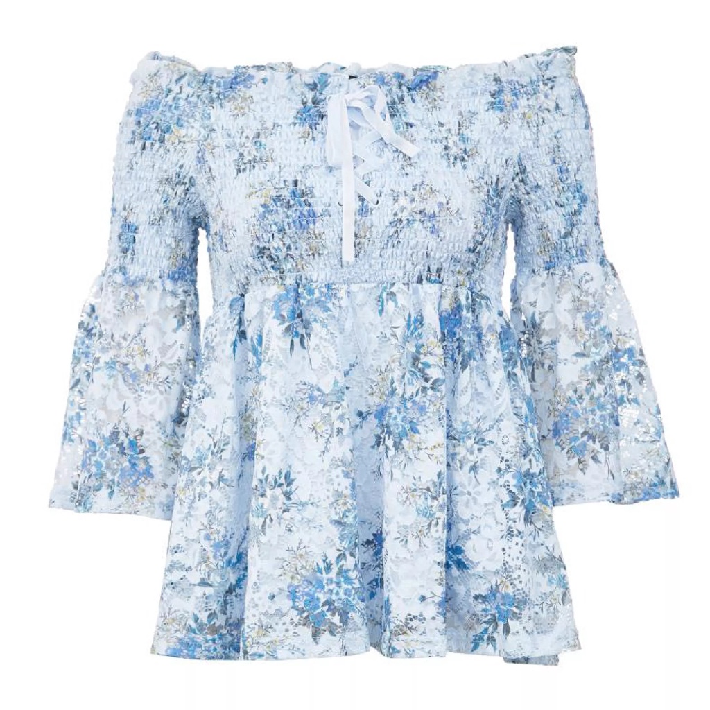 Vero Moda Áo Ren Trễ Vai Phong Cách
