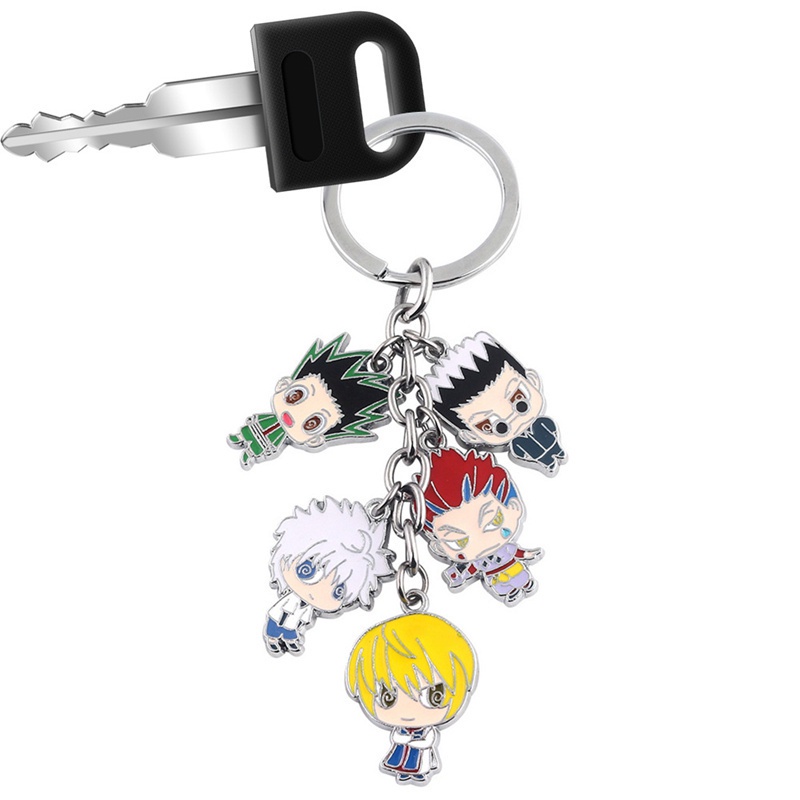 Móc khóa kim loại hình nhân vật anime Hunter x Hunter Gon Killua Zoldyck Kurapika Hisoka