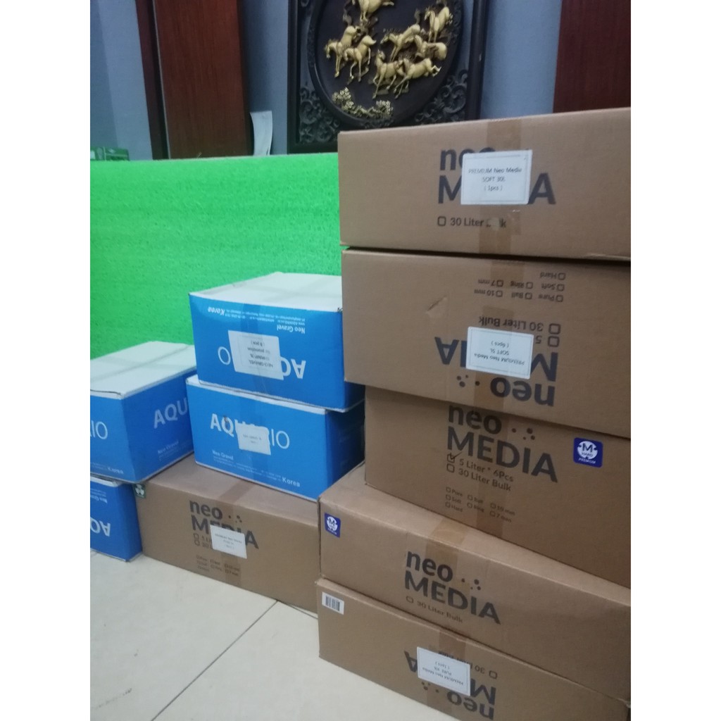 Vật liệu lọc cao cấp Hàn Quốc-NEO MEDIA PREMIUM "SOFT - PURE - HARD"  , (túi 1 lít + kèm vi sinh khô) - hàng chính hãng