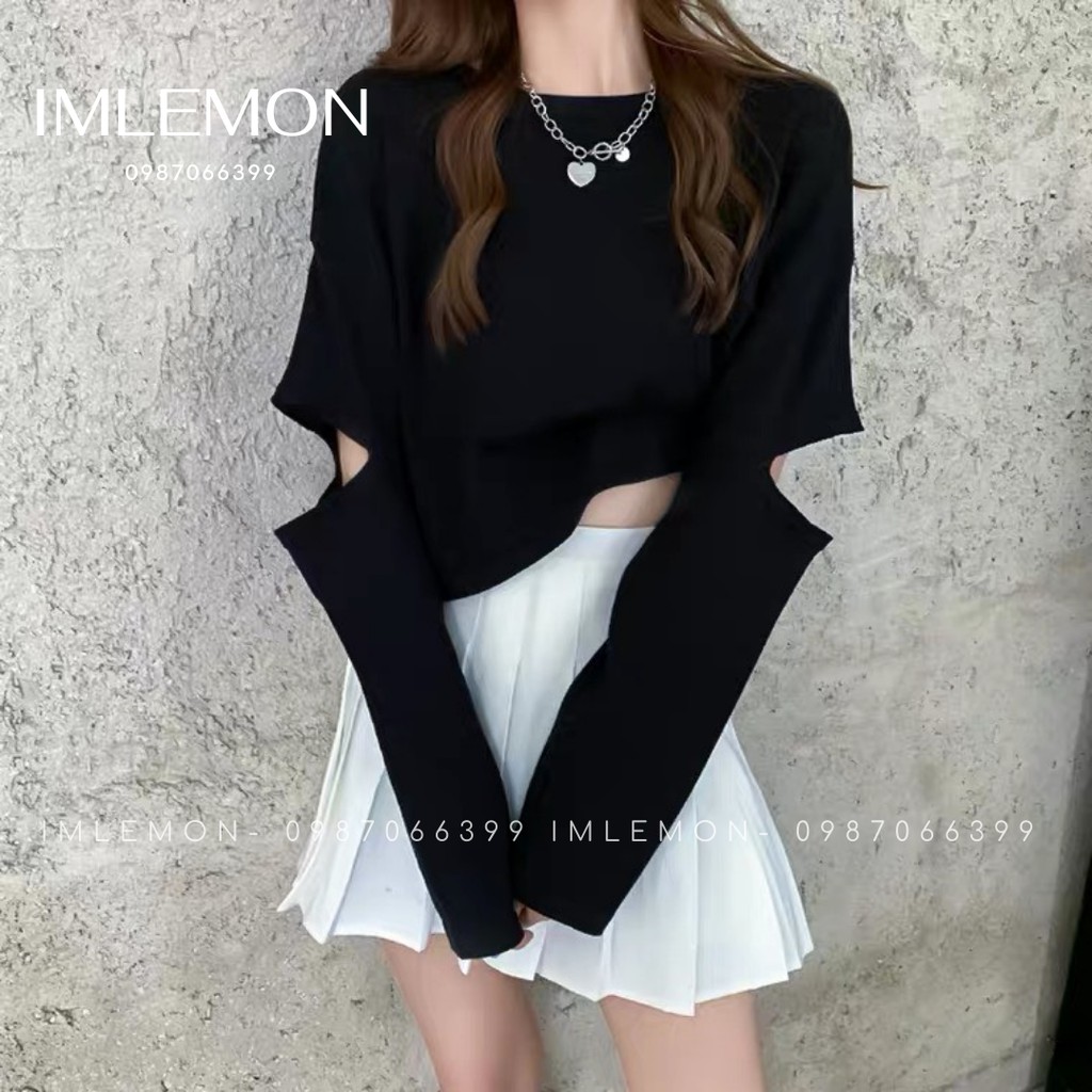 Áo Thun Croptop Đa Năng TAY NỐI 3 TRONG 1 Có Thể Mix Tay Dài - Ngắn Tay | BigBuy360 - bigbuy360.vn