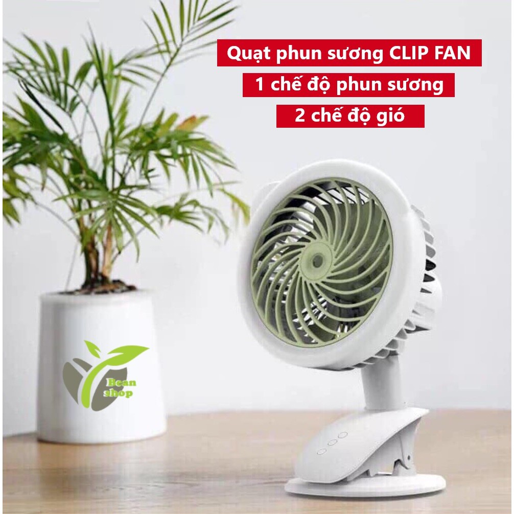 Quạt phun sương mi ni tích điện kẹp bàn có 2 chế độ quạt hàng loại 1 chất lượng cao. Thuong Trademark
