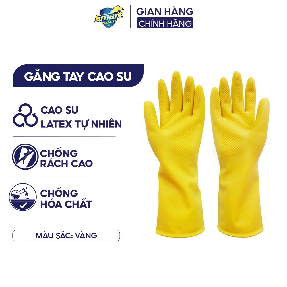 Găng tay cao su Smart bao tay rửa bát siêu bền dai chống ăn mòn bảo hộ lao động bảo vệ đôi tay khỏi hóa chất