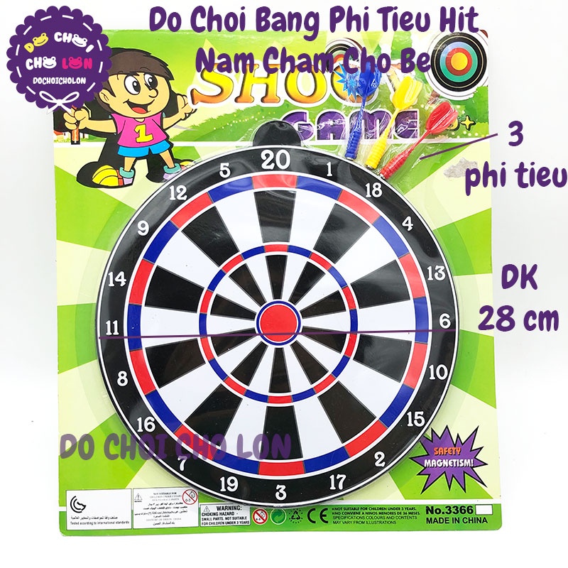 Đồ chơi bảng phi tiêu nam châm 3 phi tiêu hít nam châm 3366A