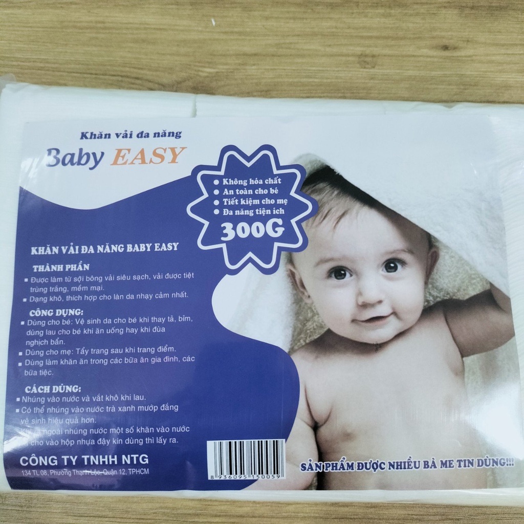 Khăn Vải Khô Đa Năng Baby Easy 300gr An Toàn Cho Bé