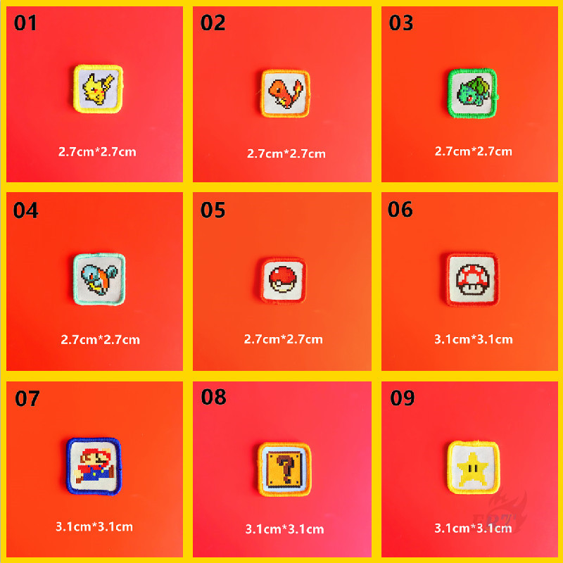 1 Miếng Dán Ủi Quần Áo Hình Game Super Mario 03: Super Mario Bros