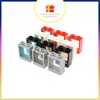 đồ chơi giáo dục lắp ráp   logo moc combo 5 khung và kính trong suốt 2x2 a6, a12