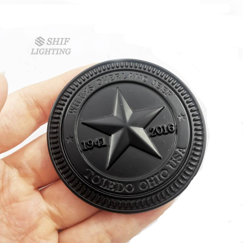 Logo có keo dán trang trí xe ô tô jeep 1941 hình ngôi sao