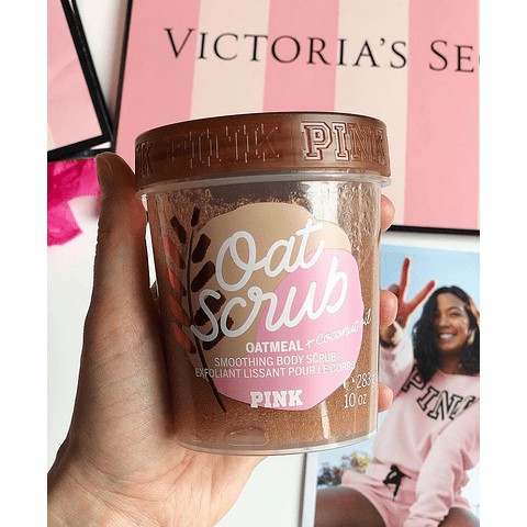 Tẩy tế bào chết VICTORIA'S SECRET PINK OAT BODY SCRUB SMOOTHING VỚI DẦU DỪA & OATMEAL 283g