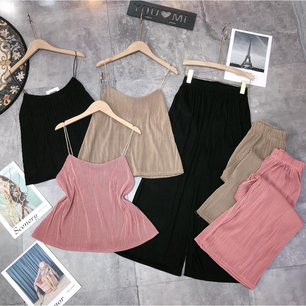 Sét áo 2 dây tăm quần ống rộng 3 sizee(kèm ảnh thật,video) | BigBuy360 - bigbuy360.vn