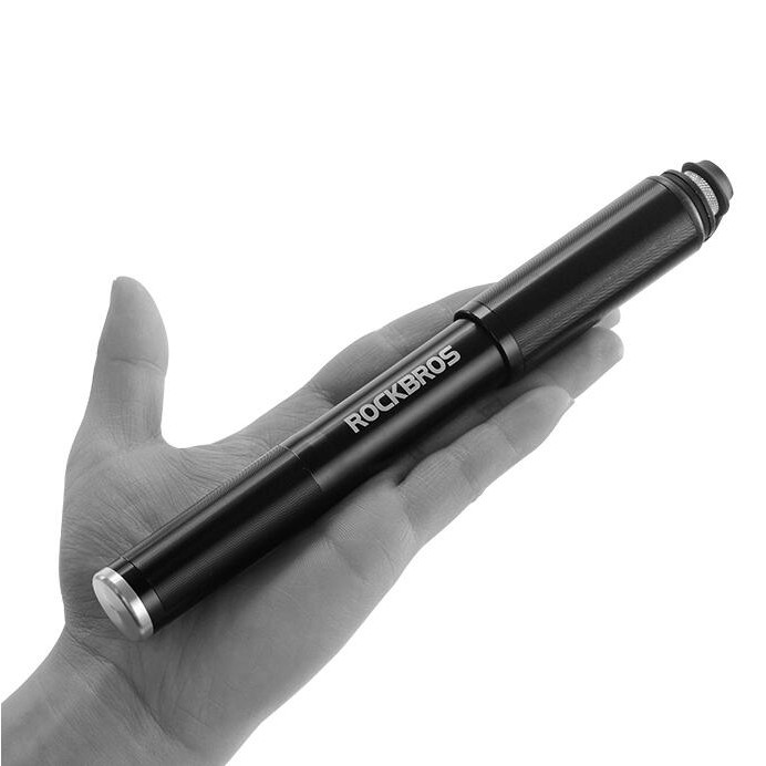 Rockbros Ống Bơm Xe Đạp Mini Áp Suất Cao 160PSI Đen