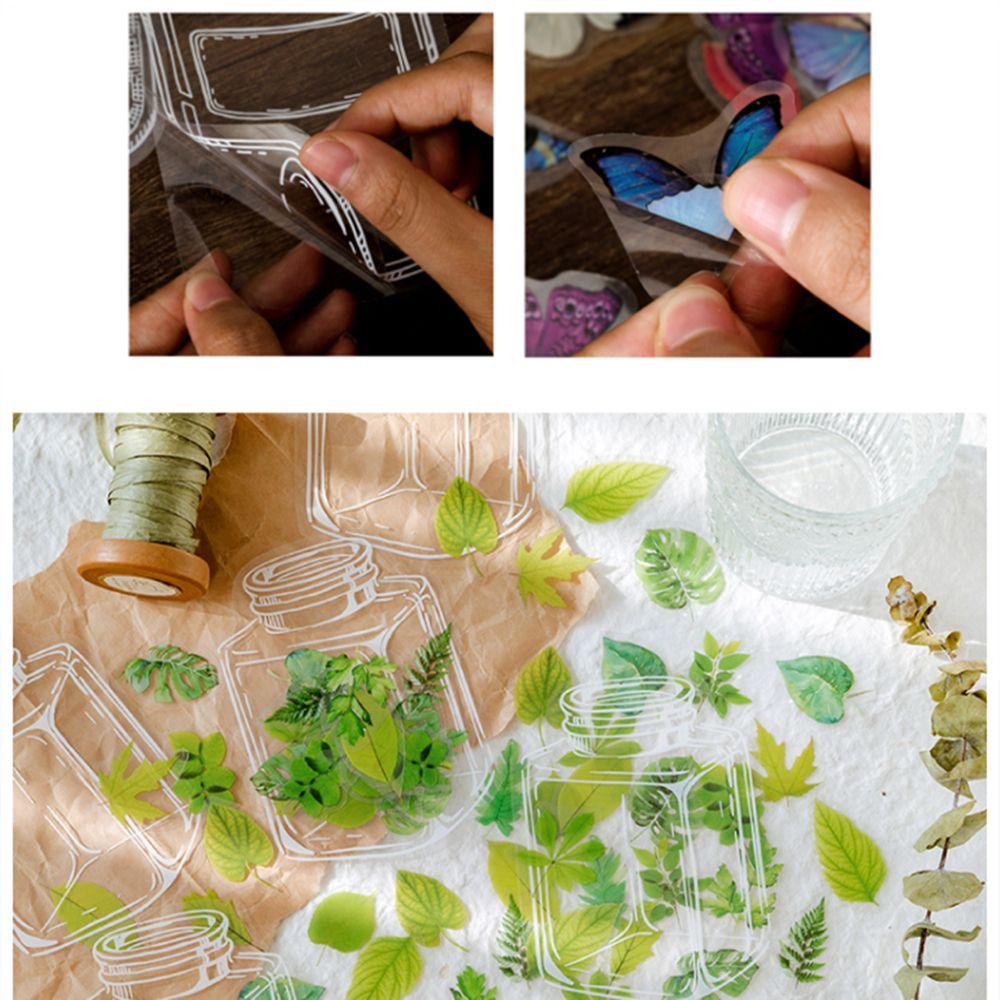 CHOOKEY Bộ 35 Miếng Dán Trong Suốt Trang Trí Album Hình Lọ Hoa Bướm Xinh Xắn