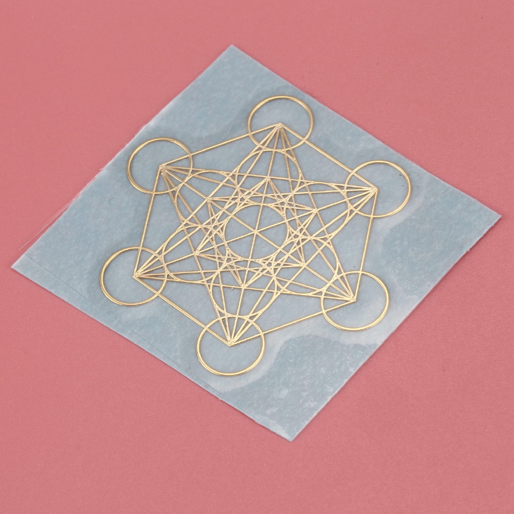 Set 4 Miếng Dán Kim Loại Trang Trí Hình Hoa Xinh Xắn