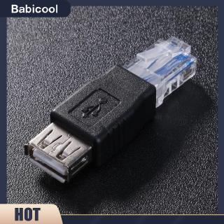 [B-cool]Crystal Head Ethernet RJ45 Nam sang USB Nữ Mạng LAN Bộ chuyển đổi cáp mạng