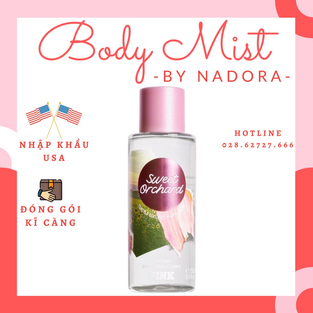 Xịt Thơm Toàn Thân Victoria's Secert - Sweet Orchard Pink Body Mist (250ml)