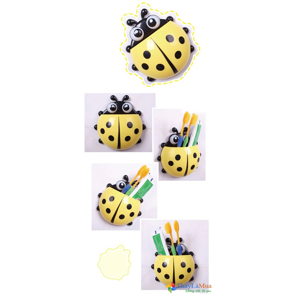 Dụng cụ để bàn chải và kem đánh răng hình chú bọ ngộ nghĩnh