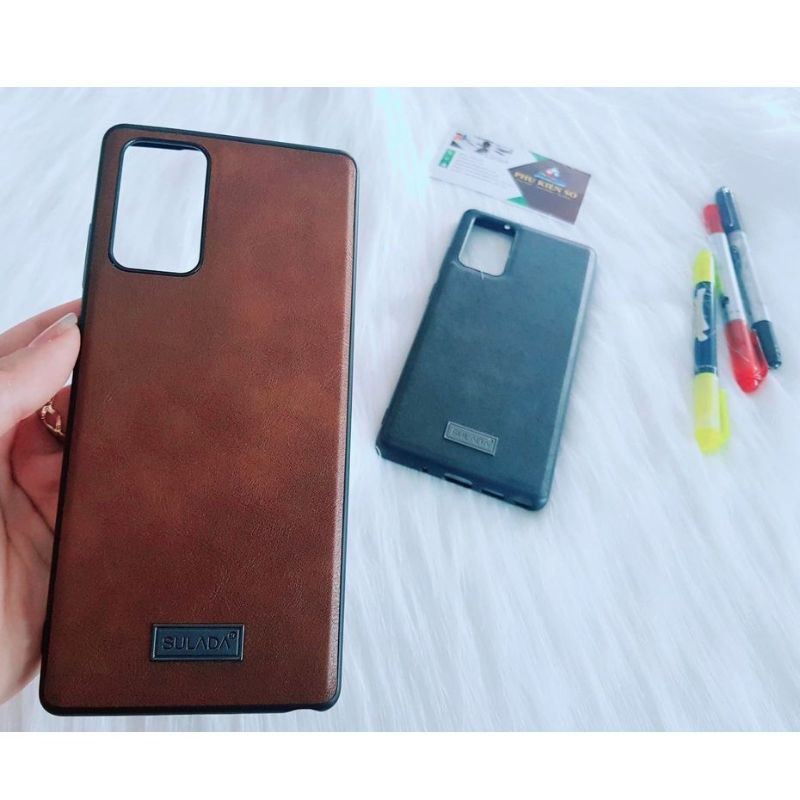 Ốp lưng Sulada da cho Samsung Galaxy Note 20/ Note 20 Ultra, 5G viền dẻo chống sốc.