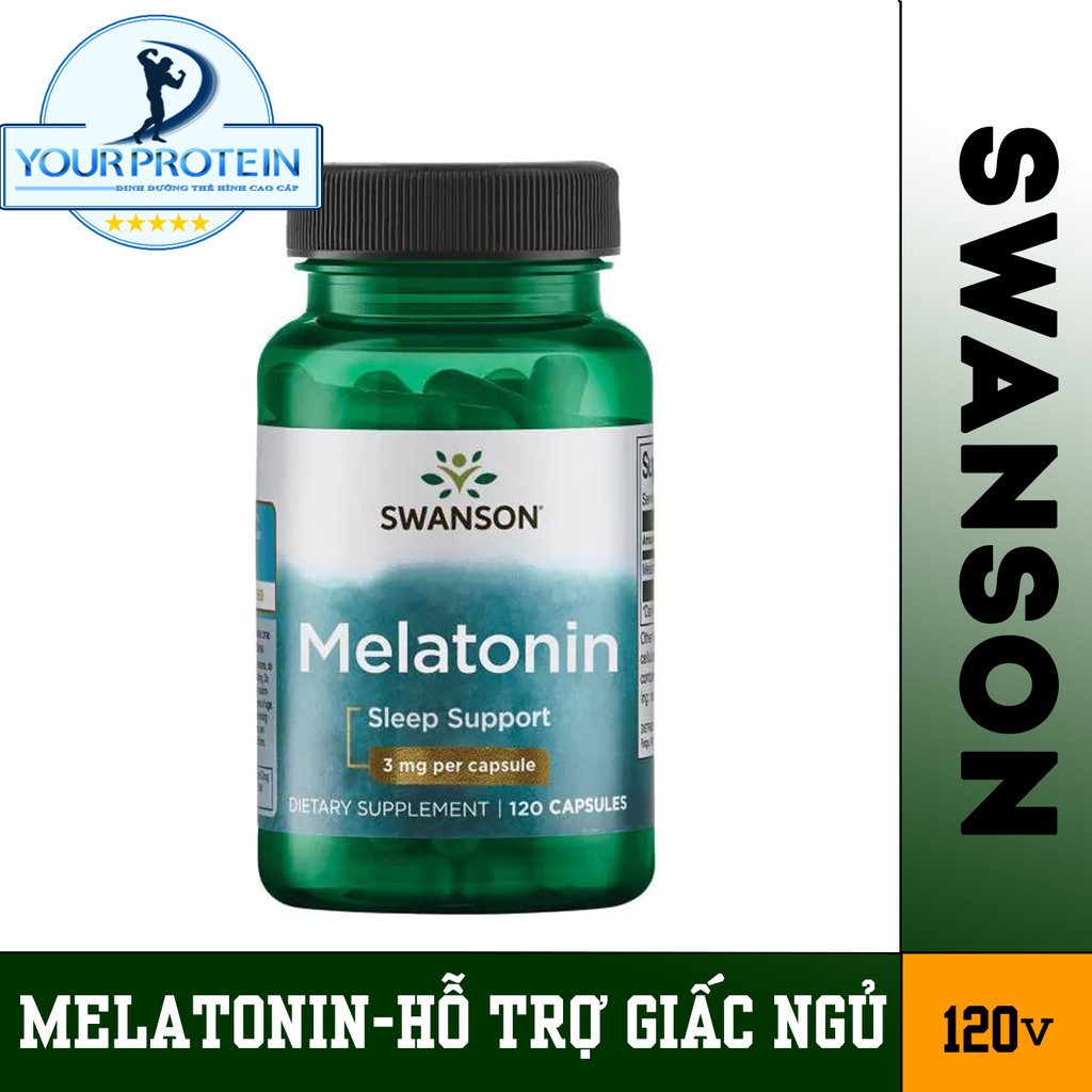 Swanson Viên Uống Điều Hòa Giấc Ngủ Giảm Căng Thẳng Melatonin 3mg 120v