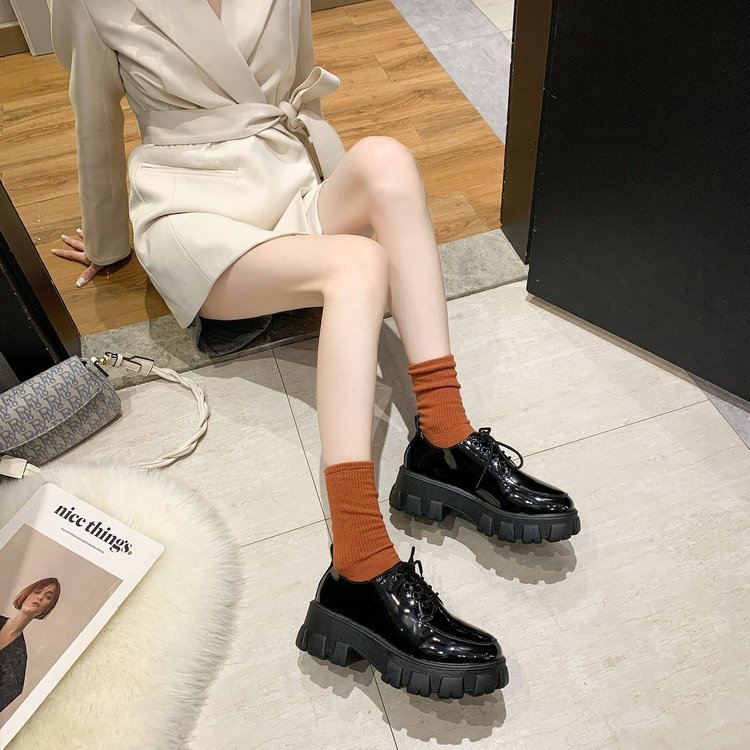 Giày Oxford Mũi Tròn Đế Dày Phối Dây Thắt Sành Điệu Cho Nữ | BigBuy360 - bigbuy360.vn