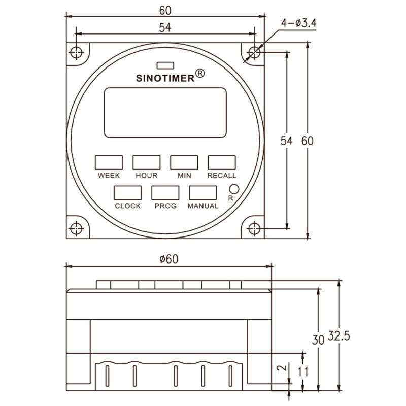 Công Tắc Hẹn Giờ 7 Ngày DC 12V AC LCD